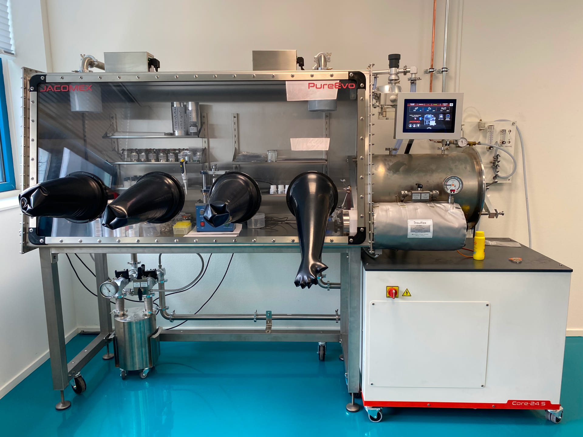 Caja de guantes purificada para la industria de las baterías