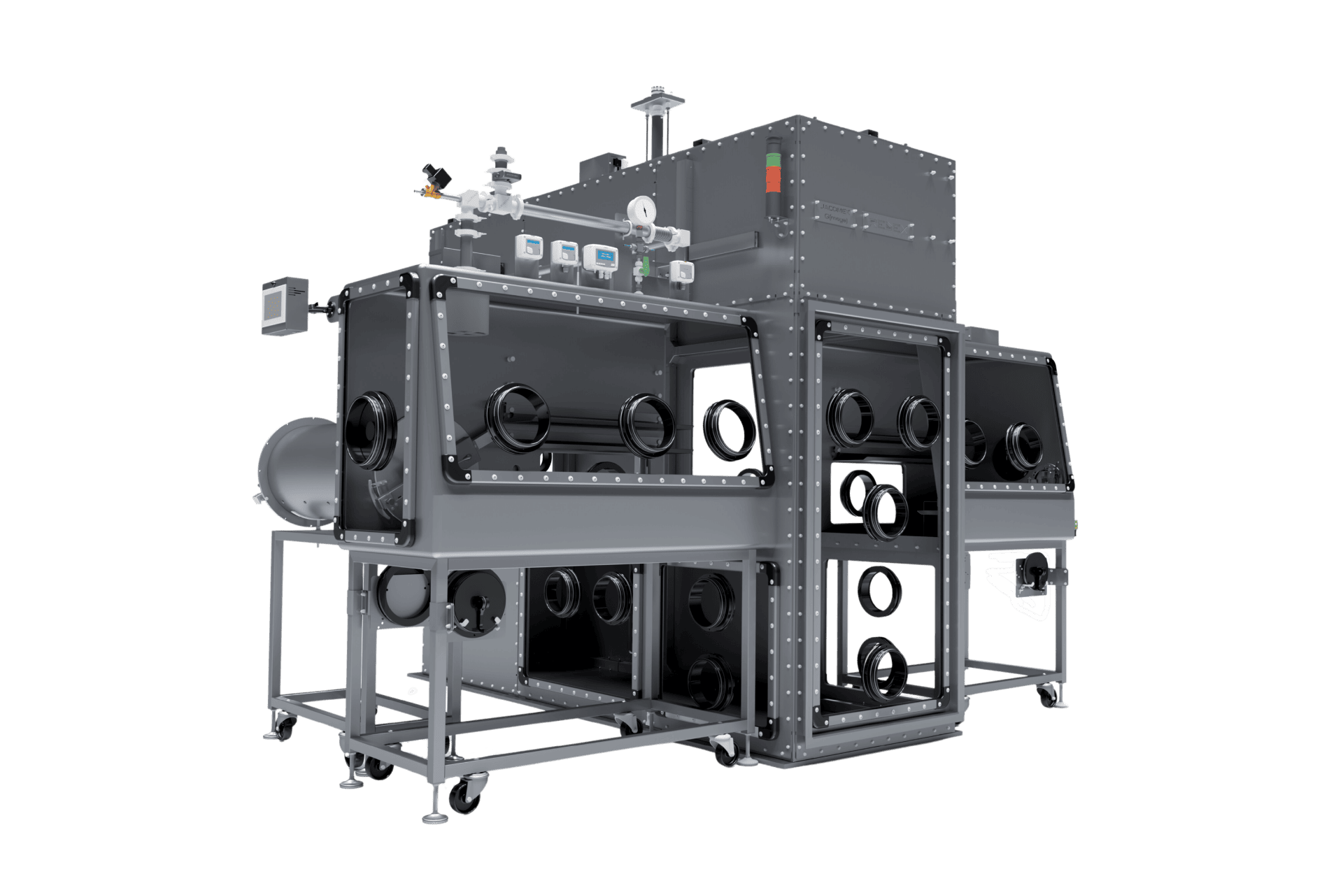 Sistema de Glovebox de Gran Volumen Jacomex con Gas Inerte bajo Presión Positiva o Negativa