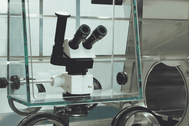 Microscopio para caja de guantes