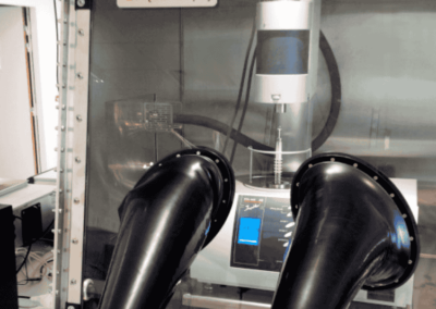 Análisis termogravimétrico (TGA) para cajas de guantes