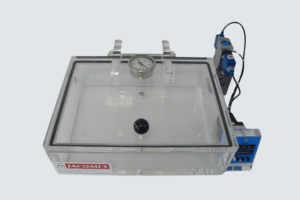 Caja de vacío para aplicaciones cosméticas
