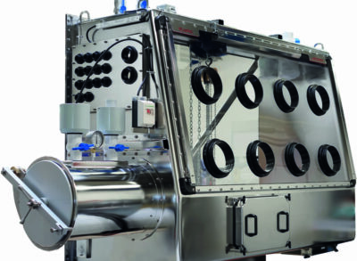 Caja de guantes GSafe para operaciones de transferencia de componentes